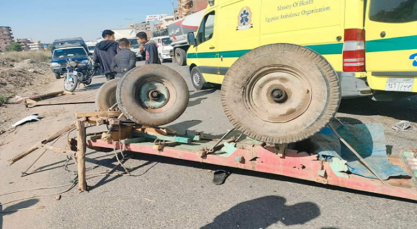 تصادم يُصيب 8 عمال ملابس بأشمون في المنوفية