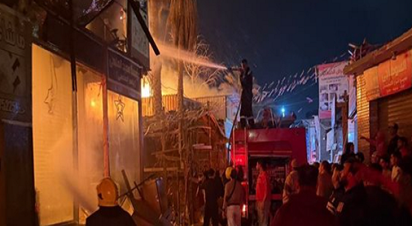 دون خسائر بشرية.. الحماية المدنية تسيطر على حريق هائل بـ 15 "باكية" سيراميك في المرج